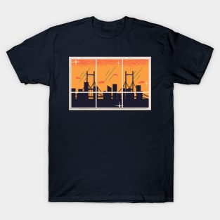 Animated Cityscape New York City NYC T-Shirt